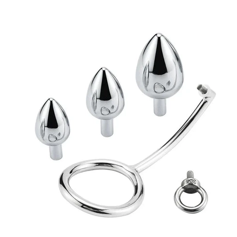 Stainless DiscreetChoice Set with Ring Hook Cock Anal 4663 Steel 0528